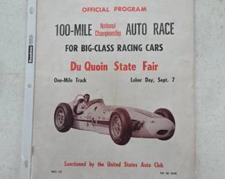1950s Du Quoin Auto Race Program