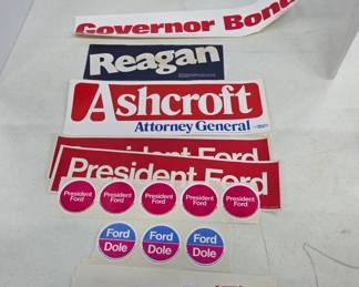 Reagan Ford Ashcroft Political Campaign Materials