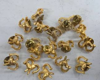 Political Donkey Pins With Horseshoe Design