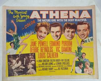 1950s Athena Movie Poster, 22×28