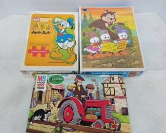 Three Jigsaw Puzzles Disney Donald Duck & More