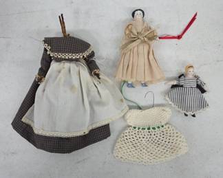Porcelain Head Dolls and Crochet Clothing