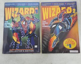 Wizard No. 1 and No. 2 Comic Magazines
