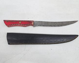 Damascus Steel Knife with Sheath