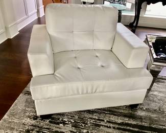 Faux Leather Club Chair