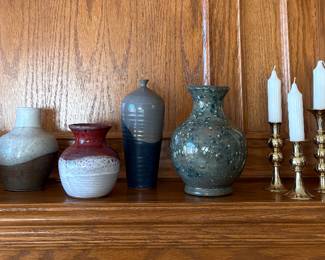 Stoneware Art Pottery Vases (some signed) 