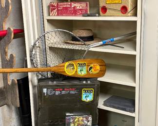 Tons of Fishing Gear! Tackle / Lures / Tackle Boxes / Plano / Paddle / Net / Live Bait Trap / Metal Utility Cabinets 
