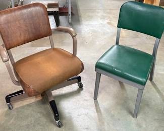 Vintage HON Rolling / Swivel Modern Industrial Office Chair & All-Steel USA Chair 
