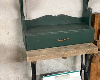 Iron Leg Carving Table • VTG Coolers • Gun Rifle Rack w/ Drawer Storage 