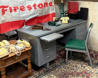 Bell System Telephone Collection • Industrial Desk • MCM Lamp • Firestone Flag