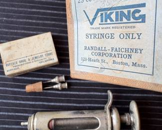 Vintage Viking Veterinary Syringe Randall-Faichney Boston, Massachusetts 