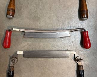 Vintage Winsted Edge Tool Works, Connecticut, USA 🇺🇸 Folding Draw Knife, Red Wood Handled German Draw Knife & Antique #8 