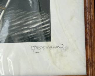 Row vs Wade Heron and Boat Print by Don McMahon