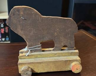 Antique Folk Art HandCarved Wooden Toy second image