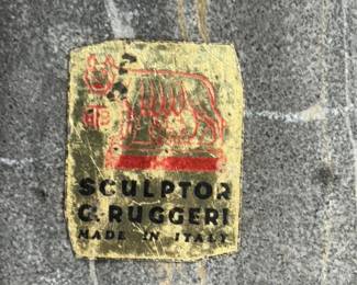 Sculptor G. Ruggeri Figurine on Marble Base second image