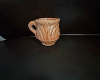 HandPainted Ceramic Mug with Carved Decoration