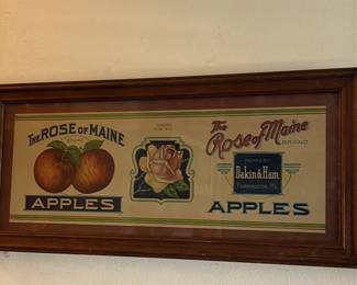 The Rose of Maine Apples Crate Label second image