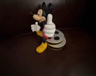 Mickey Mouse Sitting on Film Reel Figurine or Photo Holder second image