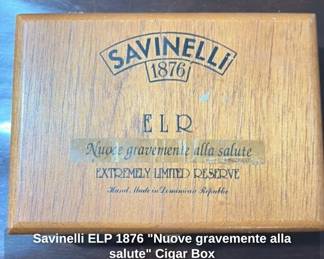 Savinelli ELP Nuove gravemente alla salute Cigar Box