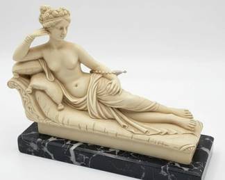 Sculptor G. Ruggeri Figurine on Marble Base