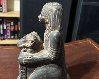 Ancient Egyptian Figurine of a Pharaoh and a Sphinx second image