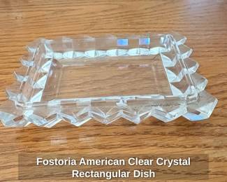 Fostoria American Clear Crystal Rectangular Dish second image