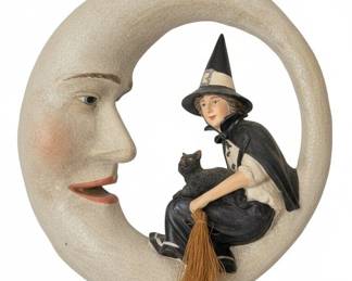 Bethany Lowe Witching Hour Paper Mache Moon