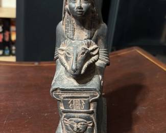 Ancient Egyptian Figurine of a Pharaoh and a Sphinx