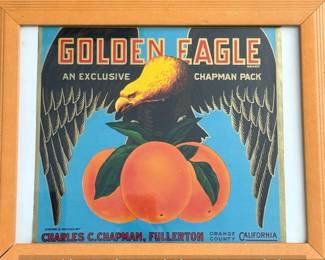 Golden Eagle Brand Citrus Crate Label