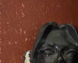vintage Frank Schirman Lehua Rain Flower bust sculpture second image