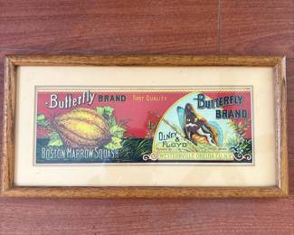 Butterfly Brand Boston Marrow Squash Crate Label