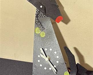 Artistic Oxidos Geometric DogForm Wall Clock