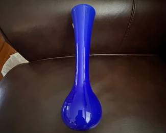 Gunnar Ander for Elme Glasbruk Cobalt Blue Glass Vase