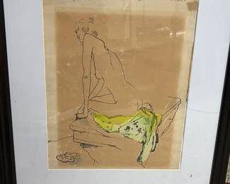 Nude on Back Drawing Sketch