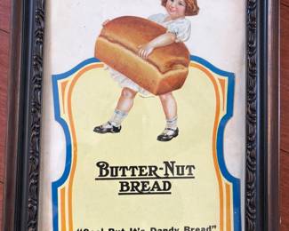Framed ButterNut Bread Advertisement  Gee But Its Dandy Bread