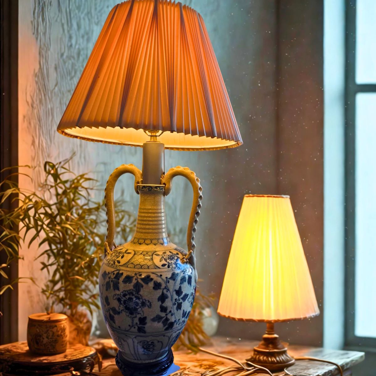 Unique lamps made from vintage Chinese urns and Italian pottery