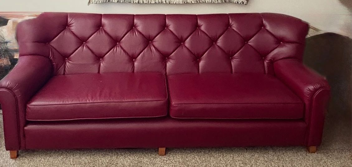 8 ft Chesterfield Leather Couch
