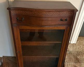 Wood glass door cabinet
