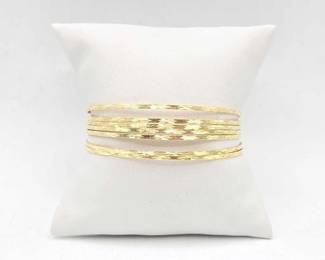 706 14k Gold Bangle Bracelet, 14.5g