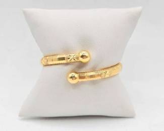 614  18k Gold Cuff Bracelet, 11.3g 