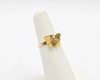 707 14k Gold Diamond Ring, 1.4g