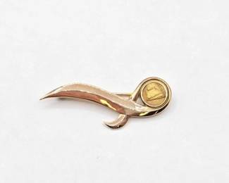 800  10k Gold Brooch Pin, 6.2g 