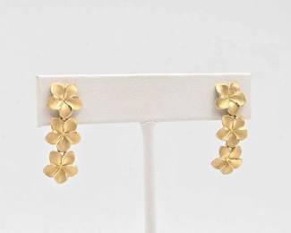 746  14k Gold Earrings, 4.2g 