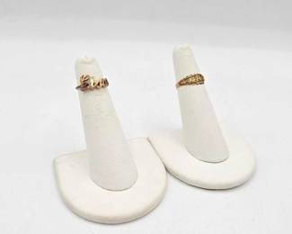 828 10k Gold Rings, 1.8g