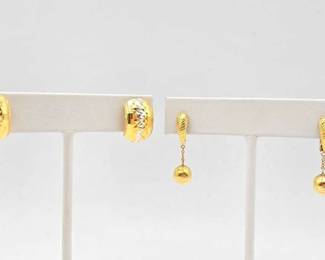 646 2 18k Gold Earrings, 5.3g