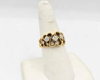 795 14k Gold Ring with Diamond, 5.9g