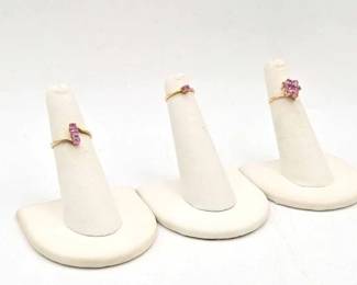 752  14k Gold  Sapphire Rings, 4g 