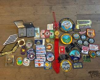 7636 Assorted Patches, Stickers, and Medals