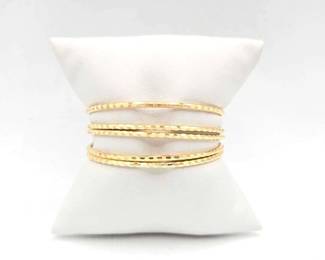 712 5 14k Gold Bangle Bracelets, 11.8g