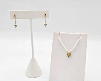 769 14k Gold Jadeite Jewelry, 1.5g